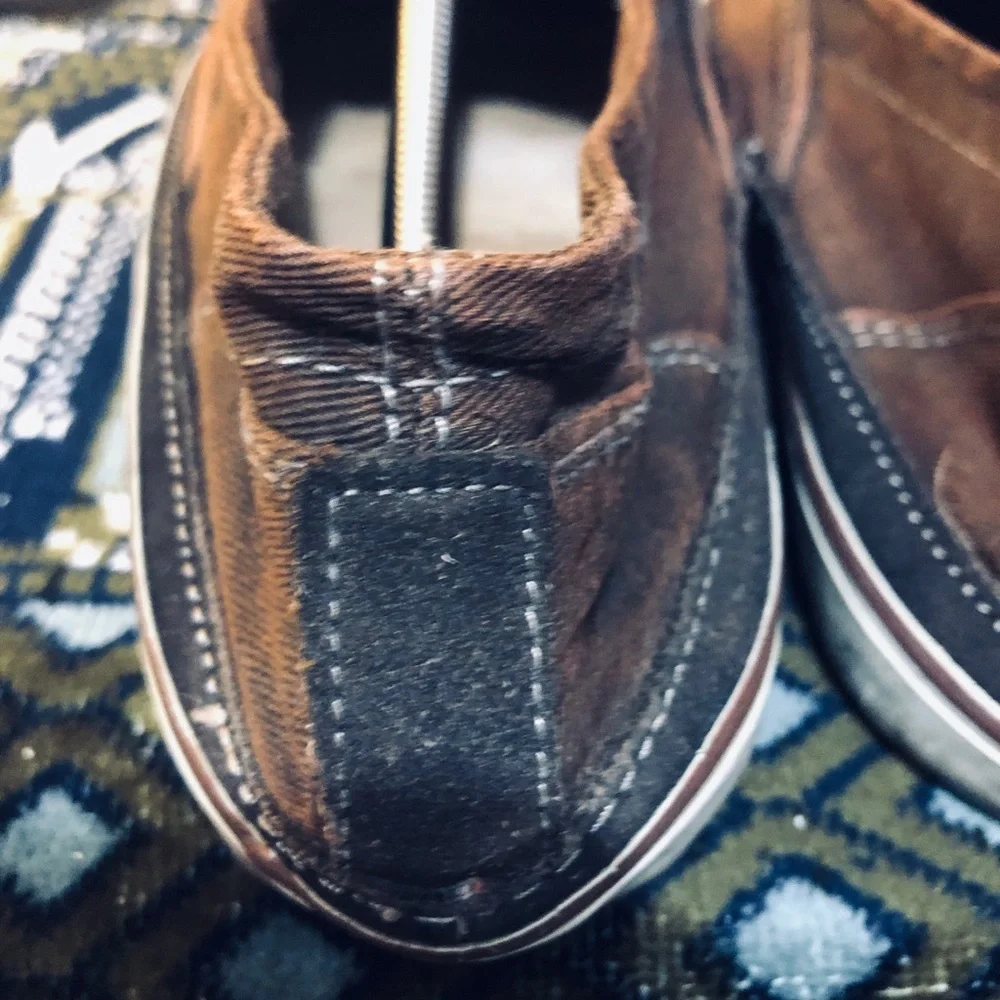 Crevo Brown Slip-On Canvas Loafers